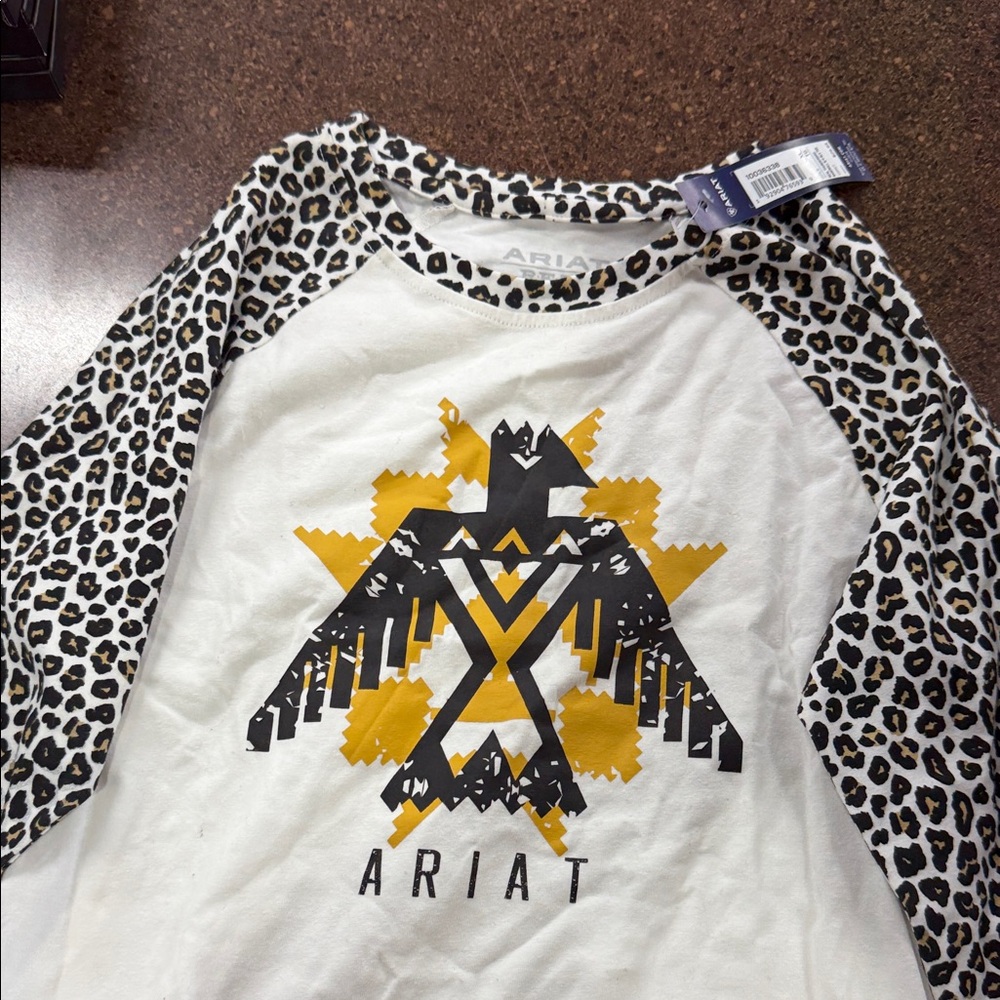 Ariat Kids' White and Black Long Sleeve Tee with Graphic
